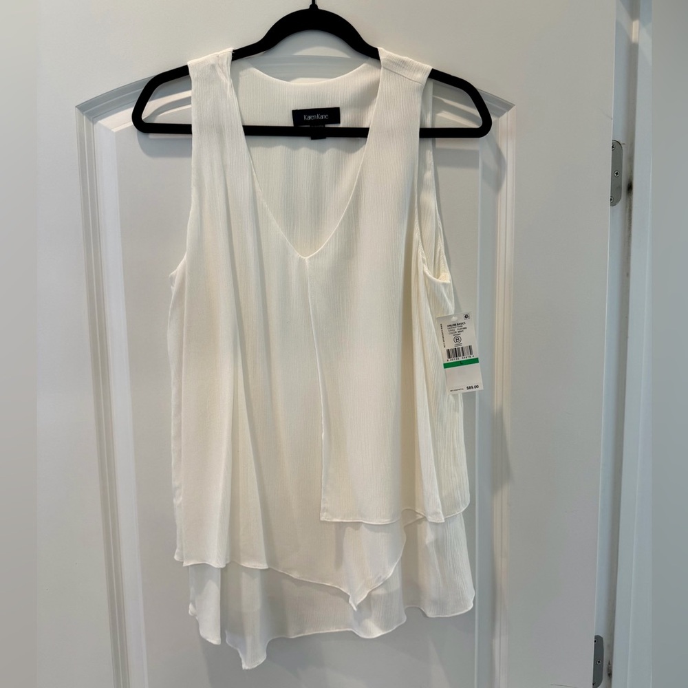 Karen Kane NWT Layered Tank in white - Picture 3 of 8